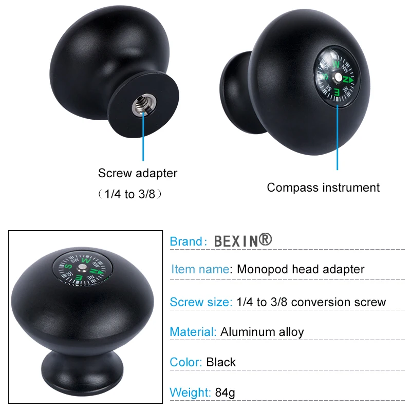 Монопод ручка треккинговые походные палки сверхлегкие трости ручки монопод адаптер головка с компасом оборудование для фотосъемки аксессуары