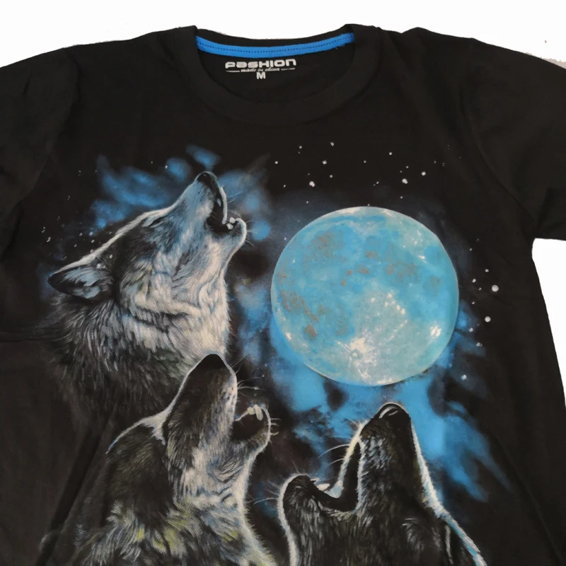 Funny Fluorescent T Shirt Men Animal Wolf 3D Pattern Luminous In Night Short Sleeved Teens Tee Shirts Glow In Dark Black Tops Funny Fluorescent T Shirt Men Animal Wolf 3D Pattern Luminous In Night Short Sleeved Teens Tee Shirts Glow In Dark Black Tops