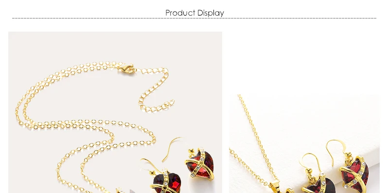 AYAYOO Imitation Crystal Bridal Jewelry Sets Wedding Nigerian African Beads Jewelry Set in Gold Color Earrings And Necklace Set (1)