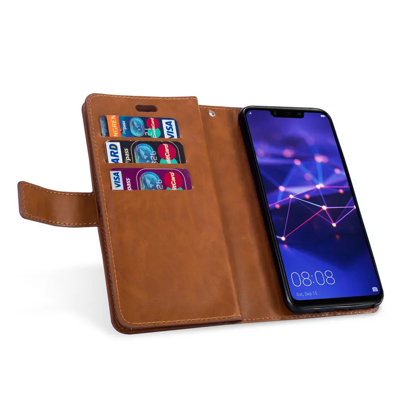 Huawei Mate 20 Pro Case Funda Huawei Mate 20 Lite Case P30 Lite Luxury Flip Cover Zipper Wallet for Huawei P30 Pro Case P20 Lite