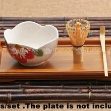 Набор из 3 предметов, 80 зубцов, бамбуковый венчик, Бамбуковая ложка, чаша для маття, японский чай, набор инструментов, chasen bamboo