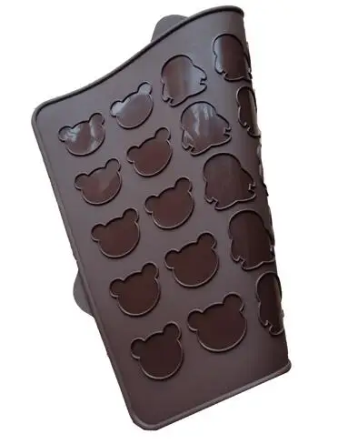 1PC 30 Hole Love Heart Bear Penguin Design Silicone Baking Mat For Cookie Macaroon Household DIY Bakeries Baking Tools