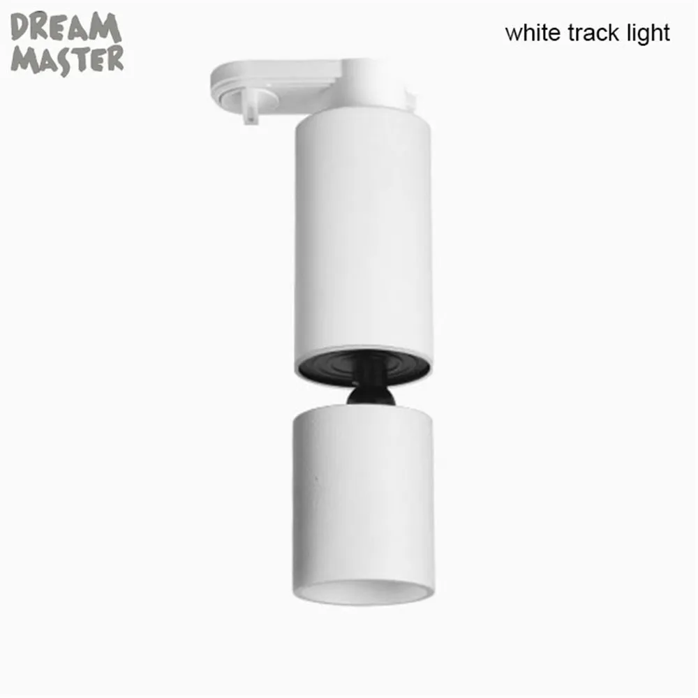 white track light Современный COB светодиодный светильник, алюминиевый потолочный рельсовый светильник, поверхностное крепление Точечный светильник s 3W 5W 7W черный белый 360 Отрегулированная лампа - Испускаемый цвет: white track light