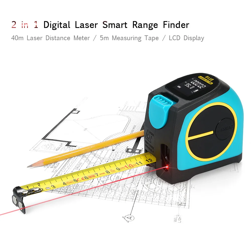 

Laser Rangefinder Tape Measure Rechargeable Distance Meter Infrared Range Finder Ruler Activity Magnetic Tape Hook Self Locking