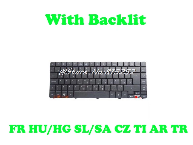 

Backlit Keyboard For Acer For Aspire 5935 5935G 5940G 5942 5944G France FR Slovenian SL Hungary HU Czech CZ Thailand TI Arabia