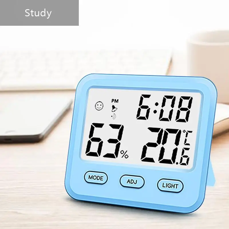 

Mini digital Electronic Clock Multi-Function Digital Display Backlight Thermometer Hygrometer LCD Screen Home Decorate Clock