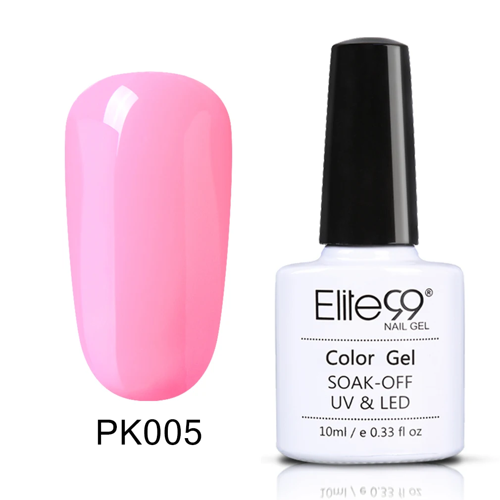 Elite99 уф-гель лак для ногтей 10 мл долгое уф-гель красочные Polishes наир искусство выбрать 1 розовая серия в 12 цветах - Цвет: PK005-10ML