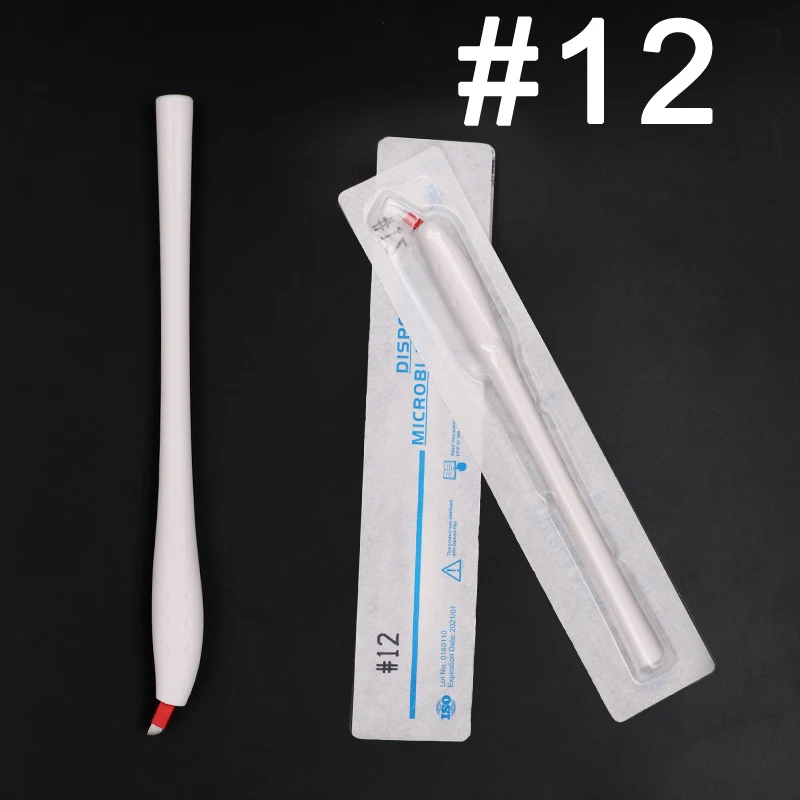 

Wholesale 20pcs 12 Pin Sterilized Disposable Microblading Pen 12P Manual Eyebrow Tattoo Pen #12 Microblading Hand Tool for sale
