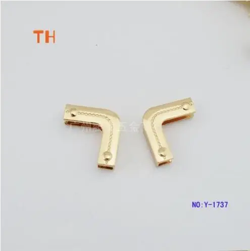 

(20 PCS/lot) metal tape sealing side Angle of clasp hardware DIY leather handbags accessories women fashion bags metal bead