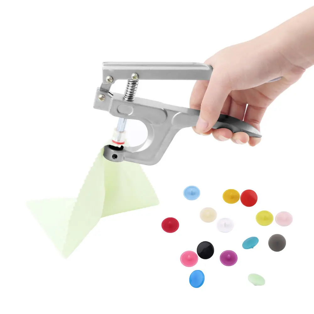 Button Snap Pliers Plastic Resin Press Stud Cloth Hand Pressure Clamp