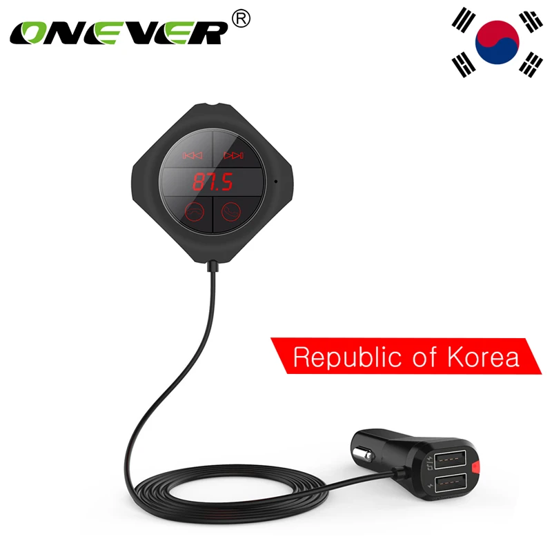 Onever fm-передатчик Bluetooth автомобильный комплект MP3-плеер Беспроводной в-Автомобильный fm-модулятор со системой «Хендс-фри» и Bluetooth аудио с ЖК-дисплей Дисплей A2DP