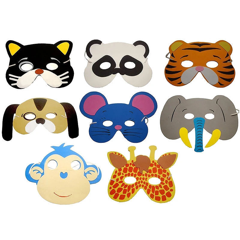 JX-LCLYL 10x Funny EVA Children Animal Masks Kid Birthday Party Woodland Farm Dress Prop
