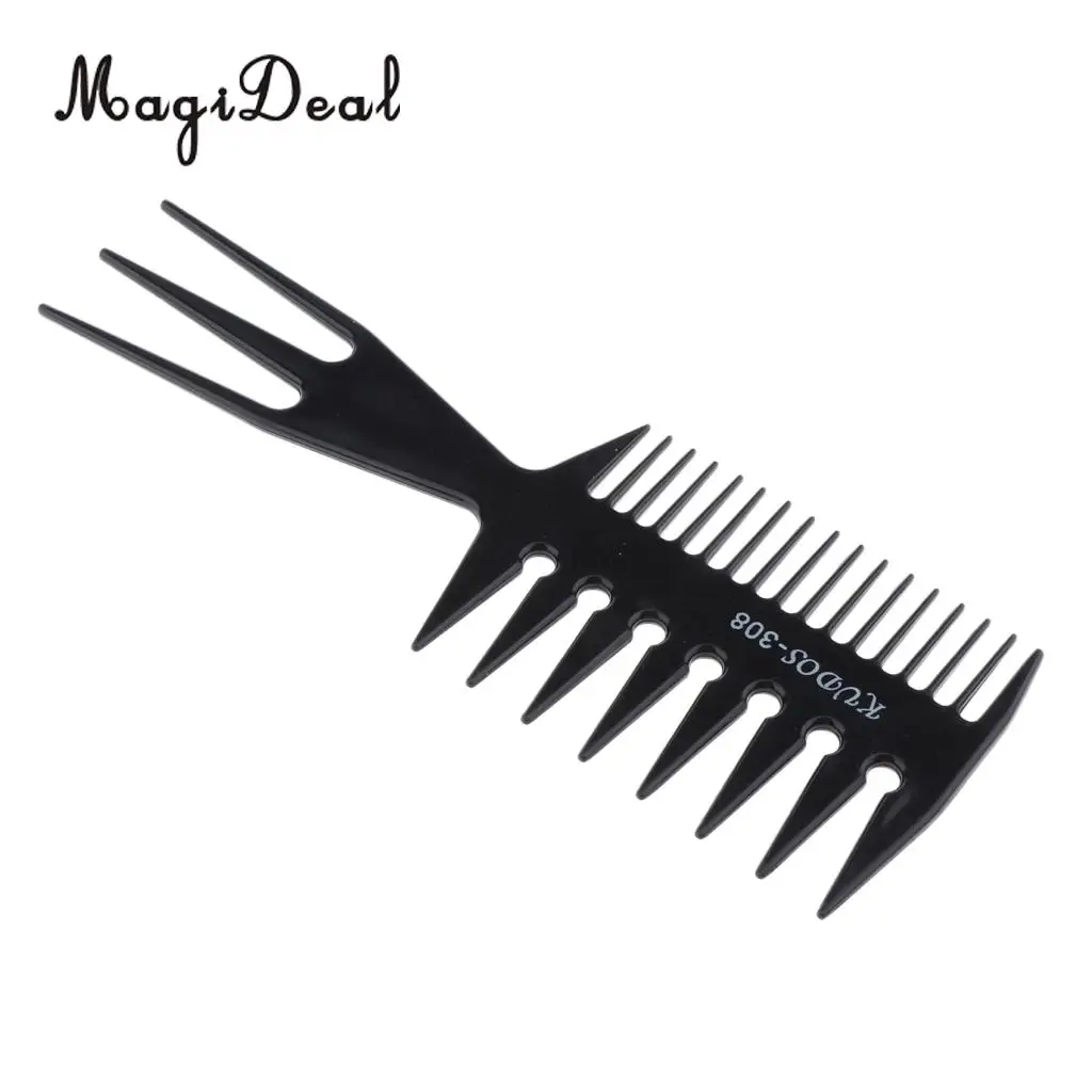 3 Way Large Wide Tooth Comb Salon Afro Hair Pick Brush Comb Hairdressing Hair Styling Comb Braid Tool