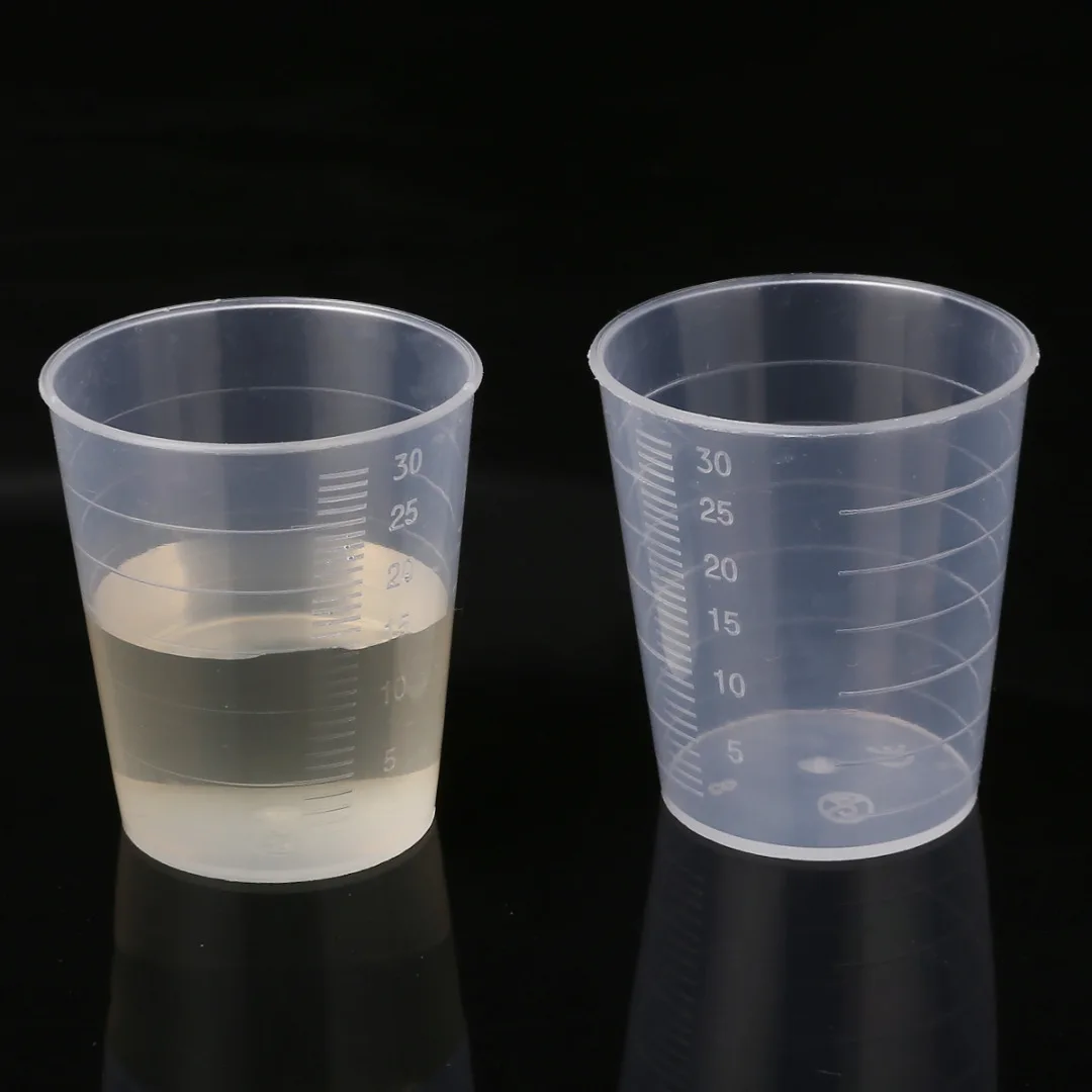 10pcs/50pcs/100pcs 30ml Transparent Plastic Measuring Cups Laboratory Kitchen Disposable Liquid Measure Pot Container