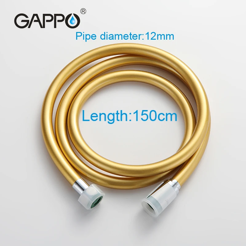 GAPPO 1 قطعة عالية الجودة 1.5 متر الذهب PVC خرطوم استحمام مرن دش خرطوم مرنة السباكة خرطوم ل handshower خرطوم الأنابيب