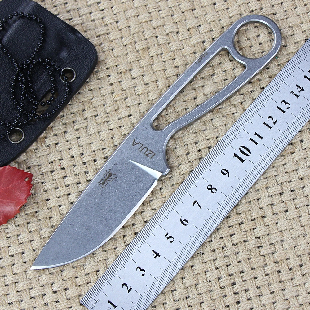 JEEPPING Kerambit Hormiga 12992 Hoja Fija Cuchillo Táctico D2 Hoja KYDEX Cuchillos de Caza Que Acampa Cuchillo de Bolsillo Recto Herramientas EDC