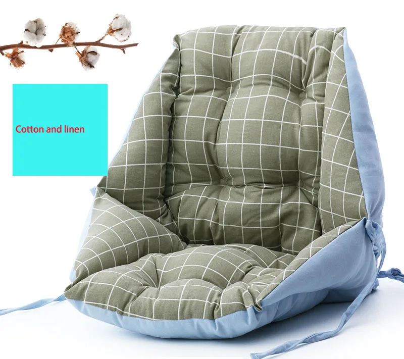Plaid khaki Толстая теплая подушка, подушка для поясницы, плюшевая подушка для стула, подушка для офиса, дома, путешествий, подушка для сиденья, удобная дизайнерская подушка - Цвет: Plaid khaki