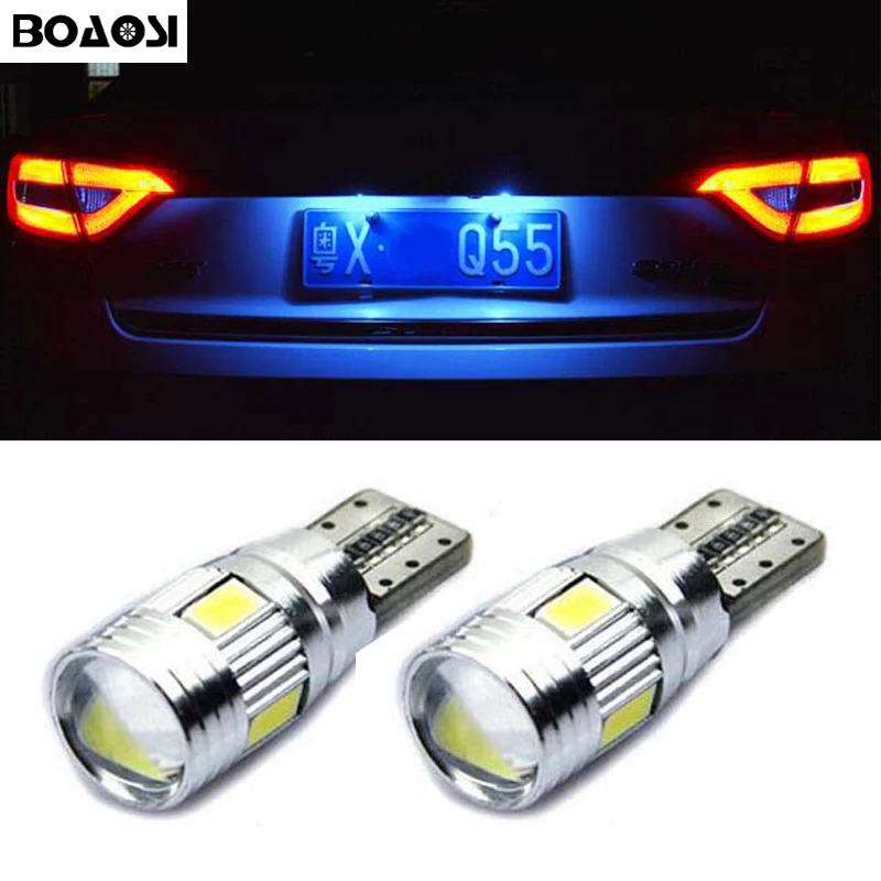 BOAOSI 2x T10 W5W 5630SMD ошибок яркий белый светодиодный номерной знак свет для mazda 3 Axela mazda 6 mazda cx-5 ATENZA