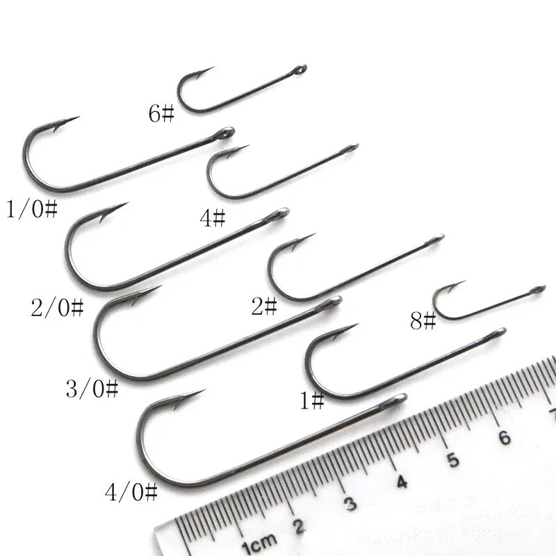 25 x 1//0 Black Aberdeen Sea Fishing Hooks