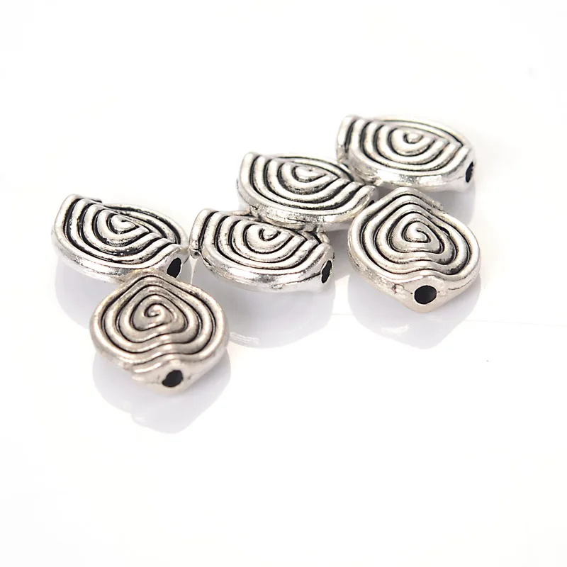 

Miasol New Arrival 50Pcs 16x4MM Tibent Style Vintage Antique Silver Plating Spiral CCB Spacer Beads For Diy Jewelry Making