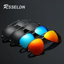 RSSELDN Polarización gafas de Sol de Metal Reflectante de Moda Los Hombres Gafas de Sol Gafas de Sol Gafas De Sol Gafas