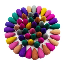 50 шт/100 шт/200 шт благовония дым обратный поток благовония сандаловое дерево ароматерапия индийские тибетские шишки S