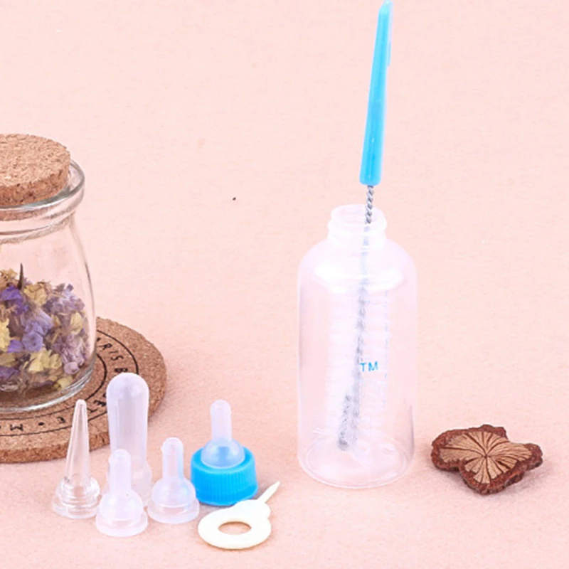 

60/150ml Puppy Kitten Baby Feeding Bottle Pet Nursing Feeding Bottle with Cleaning Brush Kit For Dog Puppy Cat Feeding Sets
