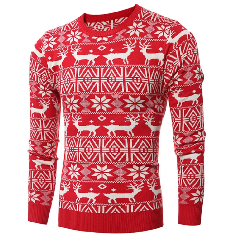 Christmas Deer Pattern Sweater For Mens Wholesale Winter