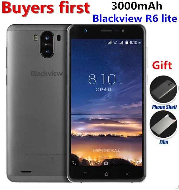 Original Blackview R6 lite Dual Rear Cam 3G Smartphone 5 5 QHD MTK6580 Quad Core Android