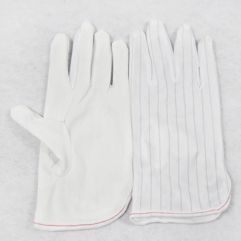 Anti-skid White Gloves ESD BGA Repair machine Soldering tools Anti-static New Polyester Glove