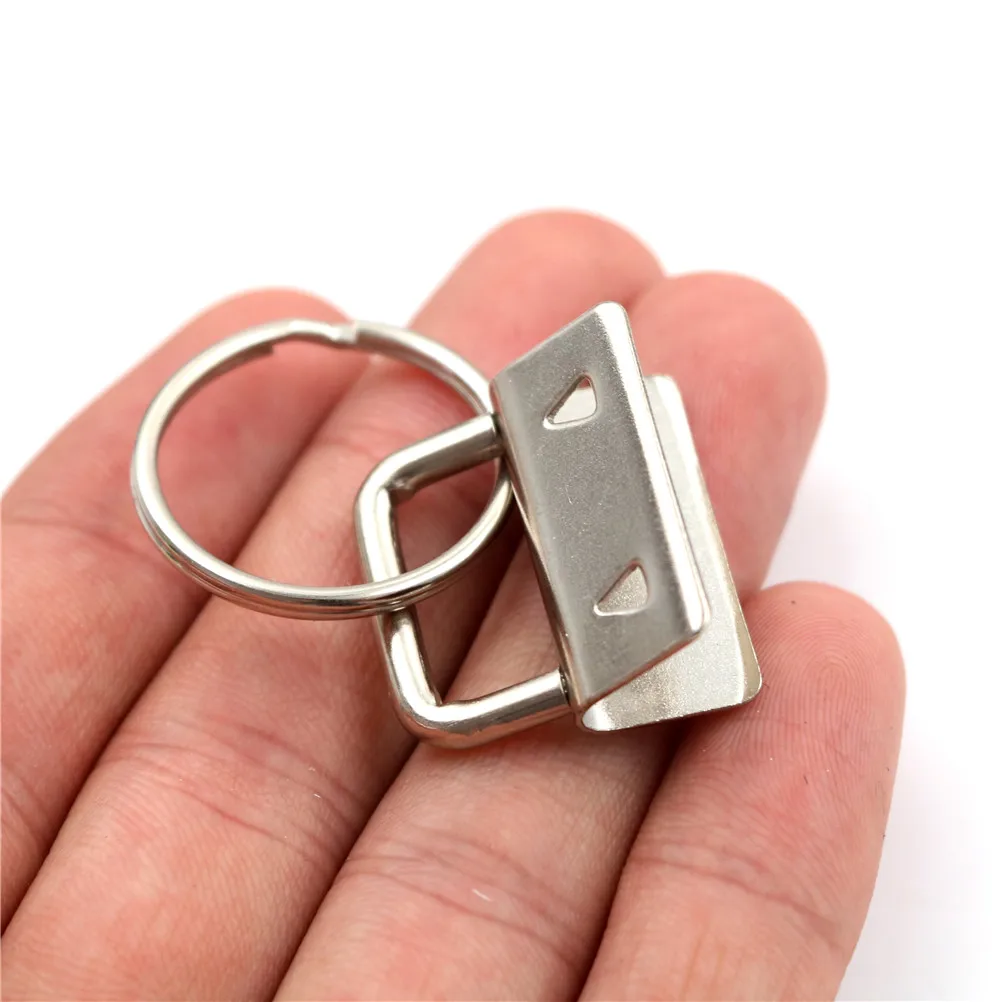 

10Pcs Key Fob Hardware 25mm keychain Split Ring High Quality For Wrist Wristlets Cotton Tail Clip