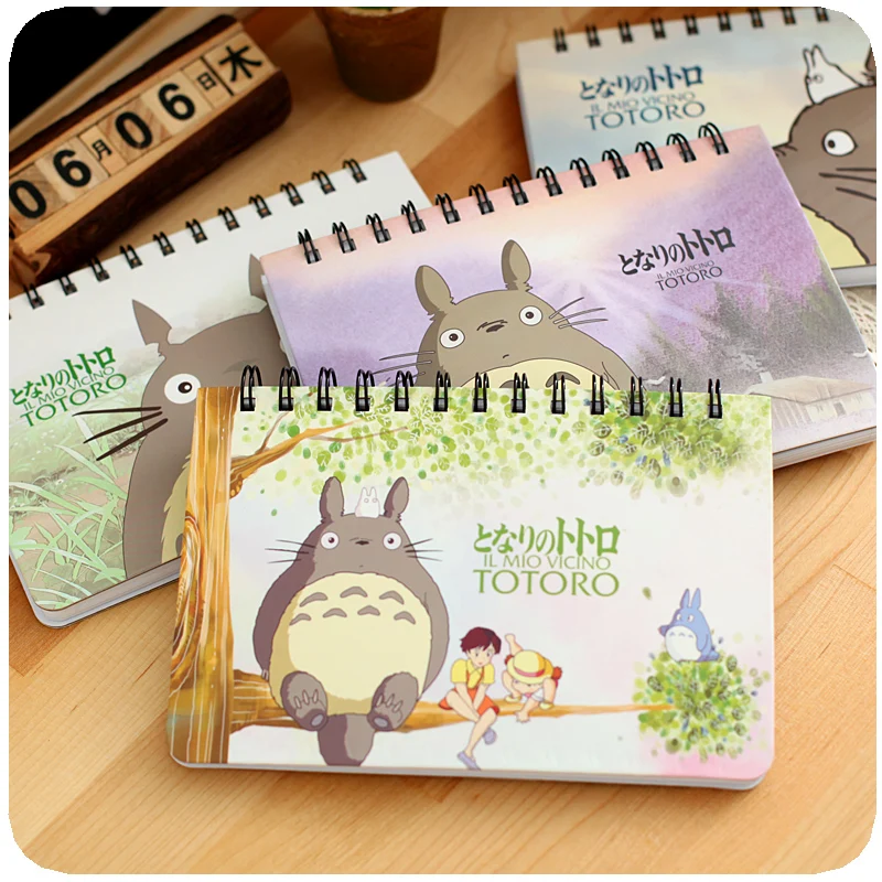Женский японский Еженедельный планировщик Kawaii Totoro милый блокнот на спирали