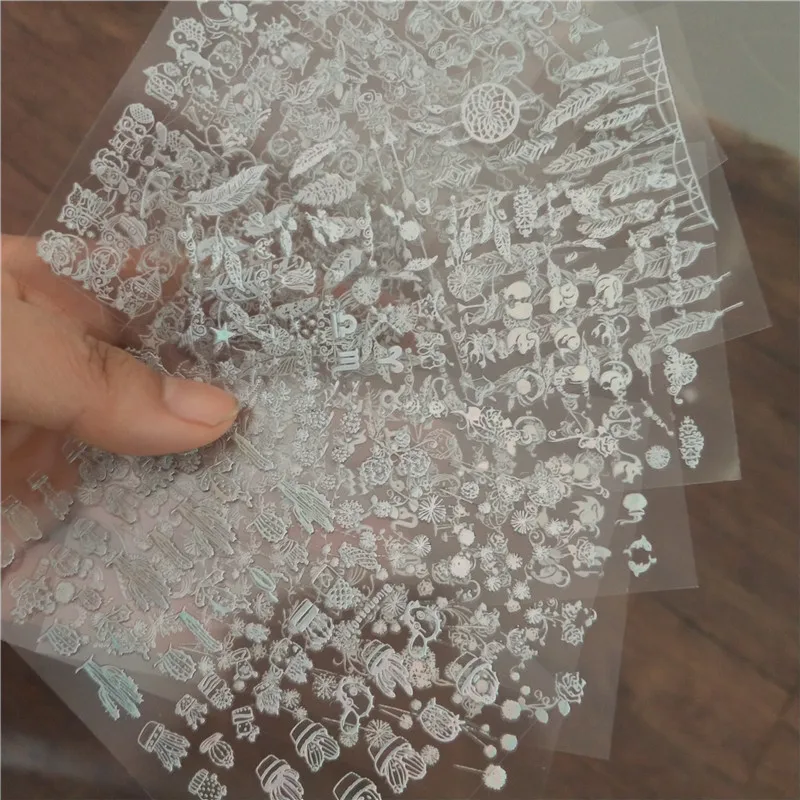 12 шт. голографические 3D Наклейки для ногтей 6 х5 см|Стикеры и наклейки| |