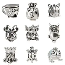 2017 New Alloy Bead Charm European Vintage Money Dollar Bag Beads Fit Pandora Women Bracelet & Bangle DIY Jewelry