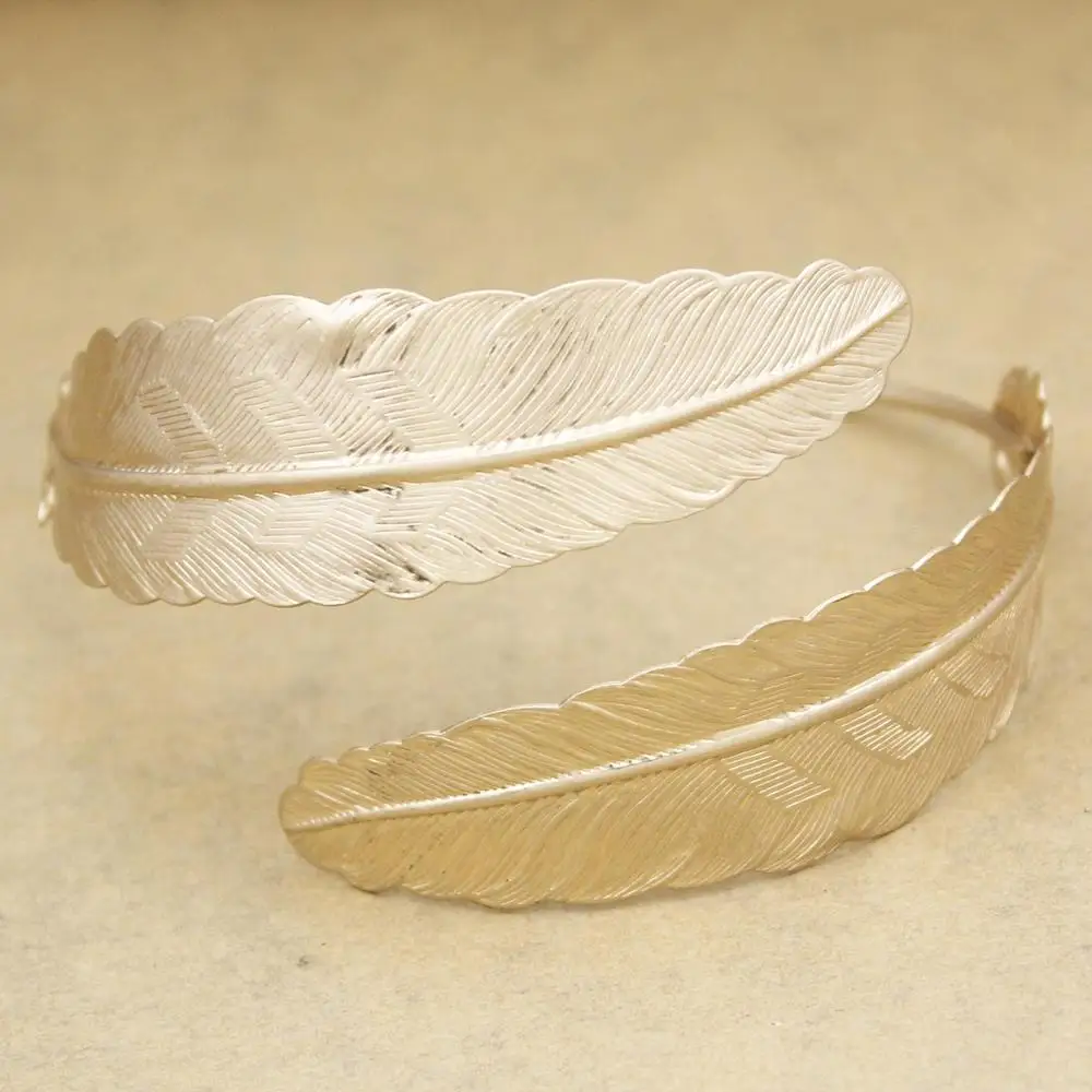 Gold Leaf Египетская Клеопатра Swirl змеиная рука манжета нарукавная повязка большой широкий браслет браслеты для женщин манжета индийский аниме мужские ювелирные изделия Pulseiras - Окраска металла: Gold Leaf
