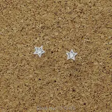 Новые серьги-гвоздики из стерлингового серебра 925 пробы, вставки в упаковке, не могут позволить себе сверлить пятиконечную звезду, дикую секцию, мини-ушные кости для ногтей