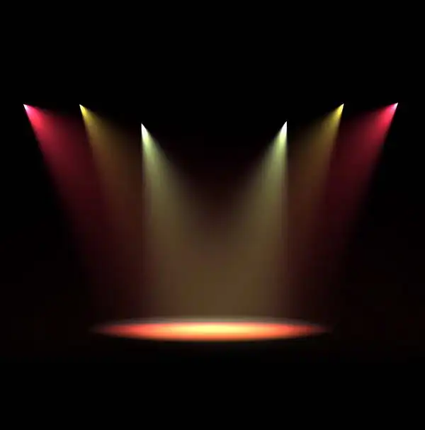 10x10ft Black Wall Spots Light Stage Highlight Custom Photo Studio