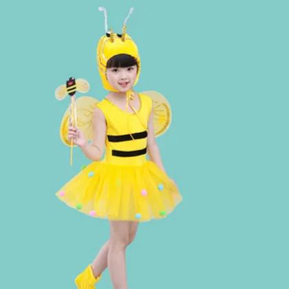 4PCS Yellow Bee Role Play Costume Women kindergarten School Performance Kit  Story Telling Cosplay Clothes Headband Tutu Skirt - AliExpress