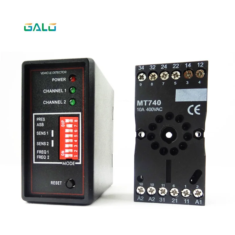 Car park barrier PD232 Double Channel Loop Detector For Car Parking System/ automatic Gate Loop Detector/METALLIC MASS DETECTORS 5pcs lot loop detectors 12v 24vdc vehicle car detection device for automatic exit gate