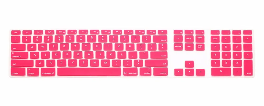 For Apple Keyboard Cover iMac G6 Desktop Protector Flim Colorful Silicone Skin With Numeric Keypad For Mac G5 Skin App (3)