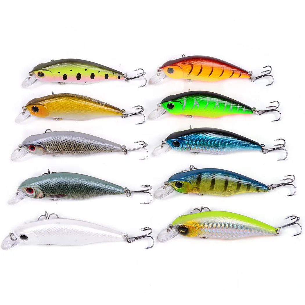 Buy 10Pcs 11G Floating Fishing Lure Shad Minnow 9CM