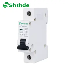 Shthde бытовой Мини автоматический выключатель 1 P 32A MCB tianhui электрический выключатель STM6-63