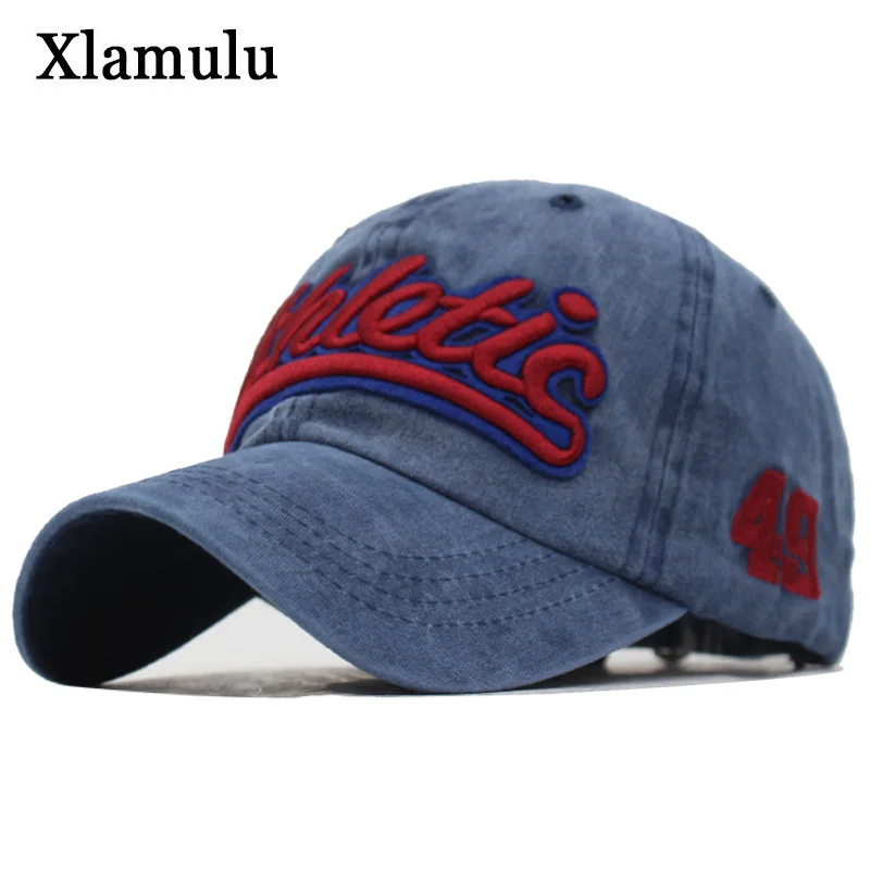 Xlamulu, мужская бейсбольная Кепка из стираного хлопка, Снэпбэк кепки для женщин, бейсбольная Кепка с вышивкой, кепка с буквенным принтом, кепка для мужчин