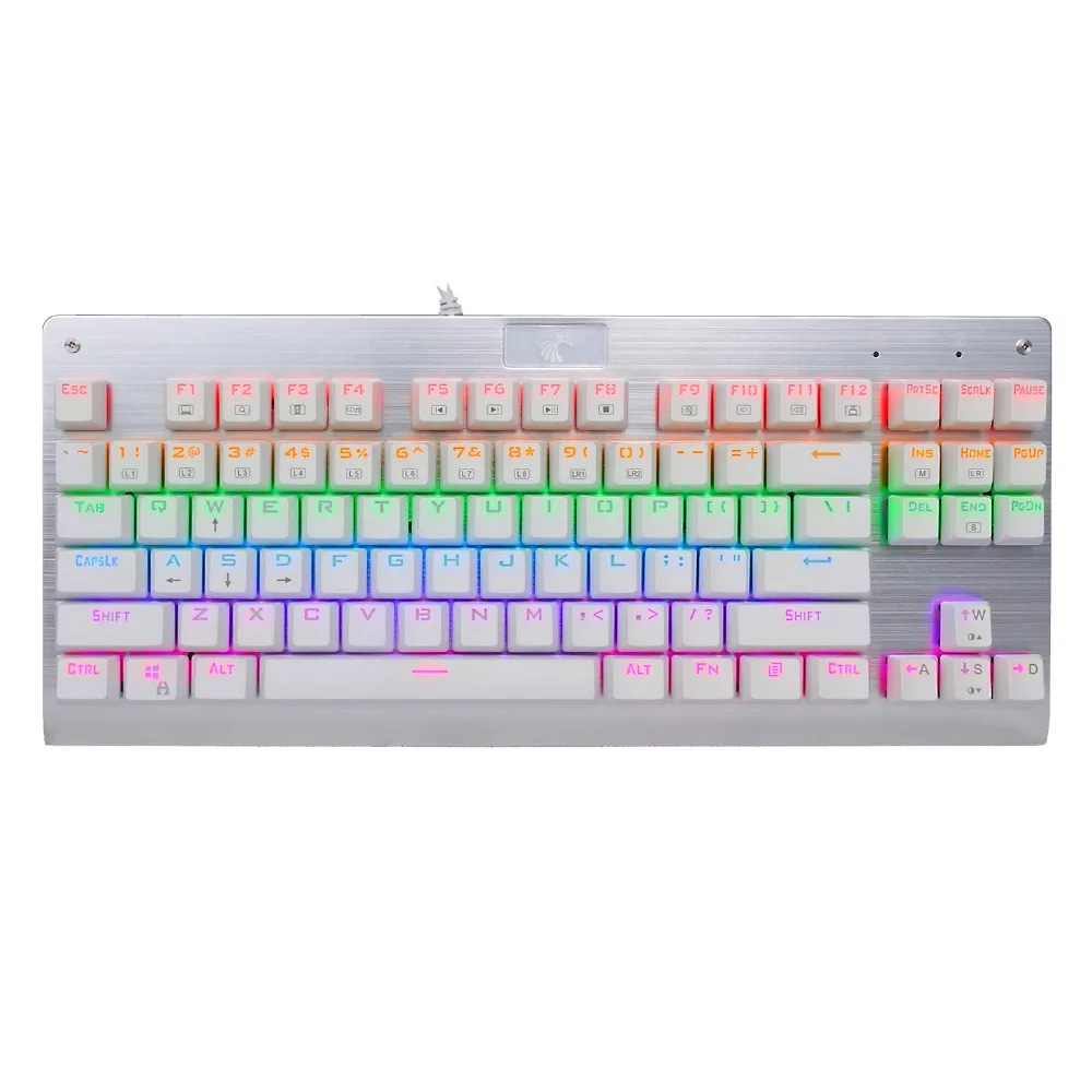 Eagle Z 77 White Gamer Keyboard LED Backlit without Numpad TKL Gaming