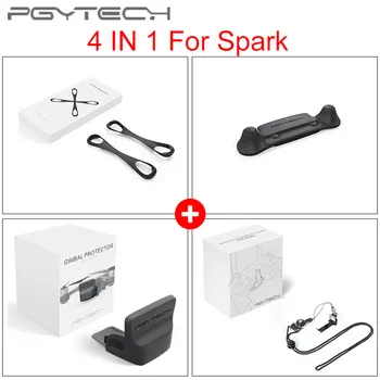 

PGYTECH 4 IN 1 set Controller Clasp & Control Stick Protector & Propellers Motor Holder&Cover Gimbal Protector for Spark drone