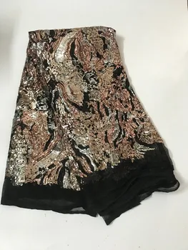 

PWD187240 embroidered lace fabric bridal sequins lace fabric wholesale african french lace fabric