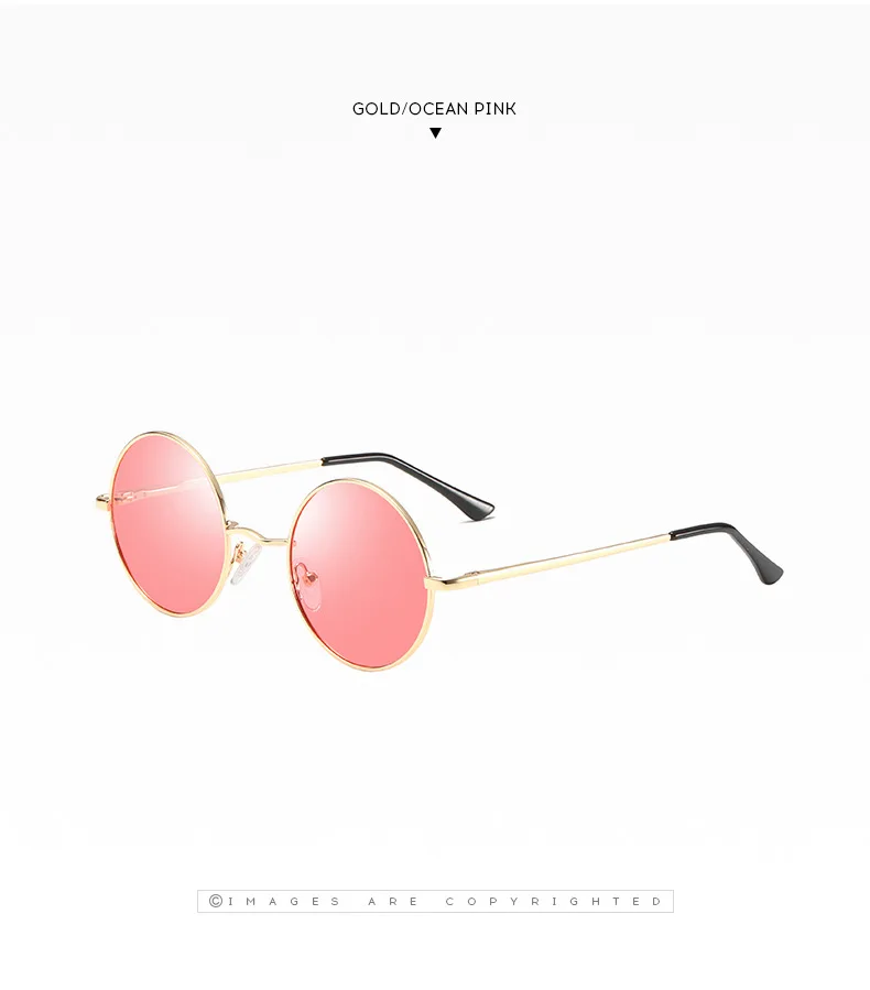 YOOSKE поляризационные солнцезащитные очки мужские металлические маленькие круглые Винтажные Солнцезащитные очки Ретро Джон Леннон очки женские Брендовые очки для вождения