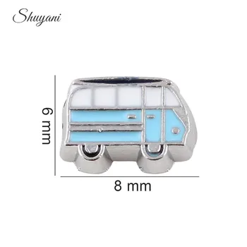 

F172 Newest Alloy Metal Floating Locket Charms Lovely Bus Charms for Magnetic Glass Locket Wholesale 20pcs/lot