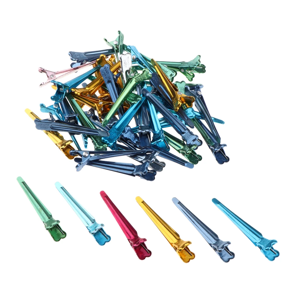 Set of 50, Dividing Hair Clips, Hair Styling Clamps Hairdressing Sectioning Hairpins for Salon Home