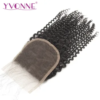 

YVONNE 4B 4C Kinky Coily Closure Brazilian Virgin Human Hair Lace Closure 4x4 Free Part Natural Color